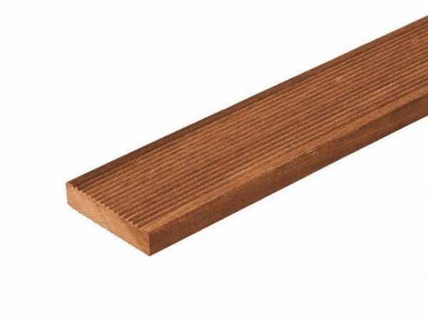 Carpgarant - Bangkirai plank met Ribbel - 1,9x9x245 cm