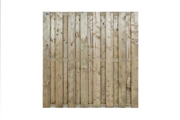 Carpgarant - Vuren Scherm 180x180cm 15 plank RVS geschroefd