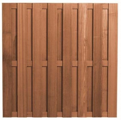 Carpgarant - Actie Schutting Bangkirai recht 180x180cm