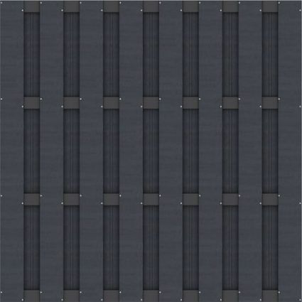 Carpgarant - Composietscherm zwart met zwart aluminium tussenligger