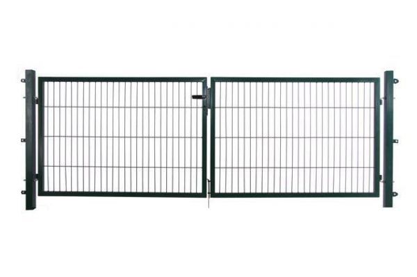 Carpgarant - Stalen tuinpoort dubbel groen - 100x300cm