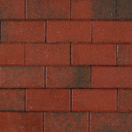 Excluton - Betonklinker - 21x10,5x8cm - KOMO - Rood Genuanceerd