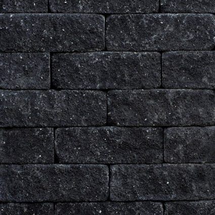 Kijlstra - Splitrock hoek muurelement getrommeld - 11x13x29 cm - antraciet