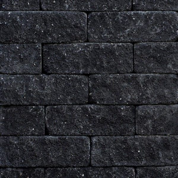 Kijlstra - Splitrock hoek muurelement getrommeld - 11x13x29 cm - antraciet