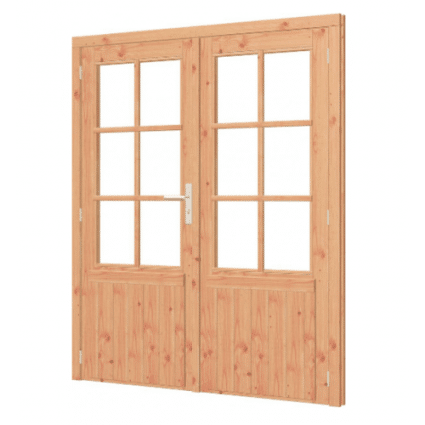 Carpgarant - dubbele deur glas zwart