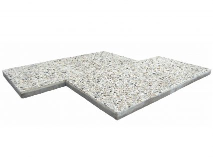 Diephaus - Tuintegel uitgewassen - 40x40x4 cm - Wit