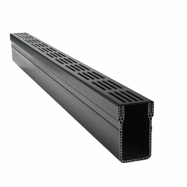Michel Oprey - Aquadrain Black Grating 100x10x6,5 cm zwart