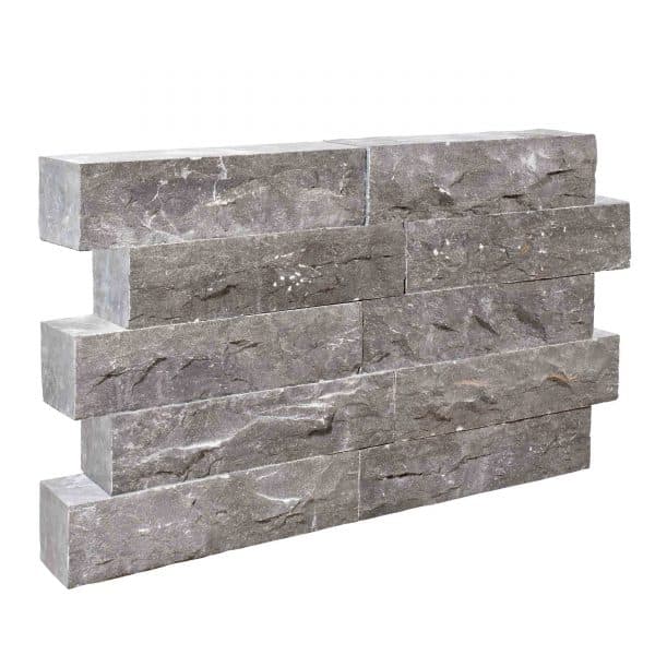 Michel Oprey - Opsluitband Kalksteen Spotted Bluestone horizontaal - 50x12x12 cm - grijs