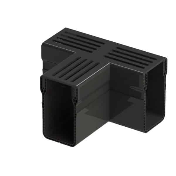 Kijlstra - Aquadrain TEE Section Black Grating 6,5 cm zwart