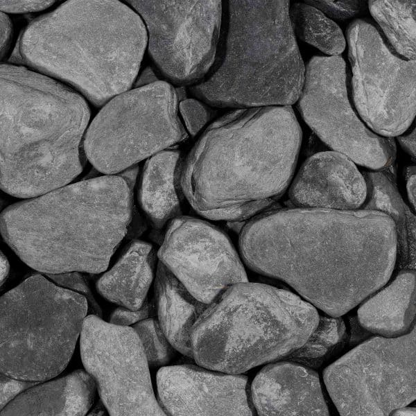 Michel Oprey - Siergrind Black Slate Tumbled - 30-80 mm - zwart - Big bag 500 kg