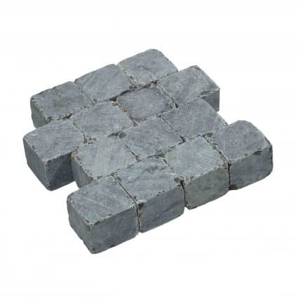 Michel Oprey - Kalksteen Vietnamese hardsteen - 10x10x8 cm - blauw