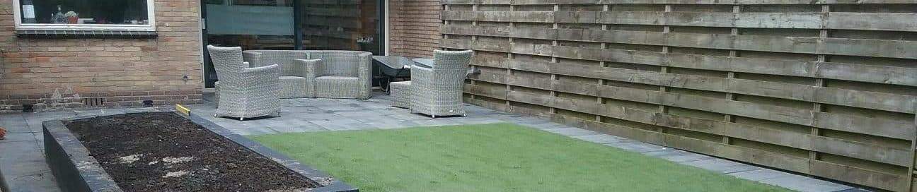 Nieuwe tuin vooraanzicht