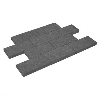 Michel Oprey - Basalt Paving Line Vietnam - 20x40x5 cm - zwart