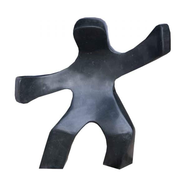 Michel Oprey - Diabas Sculpture Waving child (left) -  - zwart