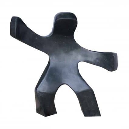 Michel Oprey - Diabas Sculpture Waving child (right) -  - zwart