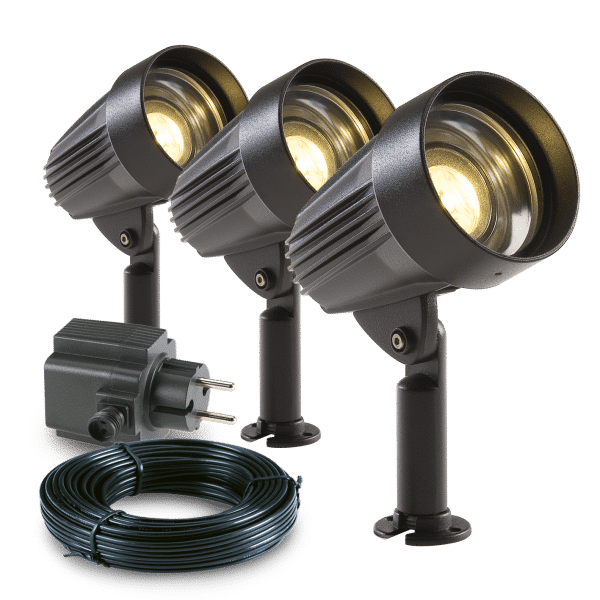 Garden Lights - Tuinspots Corvus set van 3 st. - Zwart