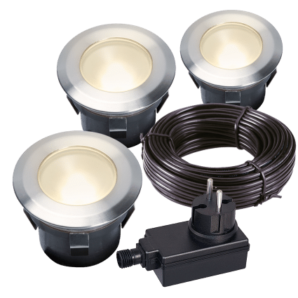 Garden Lights - Grondspot Larch set van 3 st. - Grijs