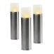 Garden Lights - Staande verlichting Oak set van 3 st. - Zilverkleurig