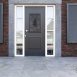 keramiek tuintegel - 60x60x3 cm - Durban Slate Black Berry