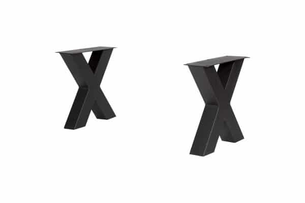 Onderstel Model X Bankje - H42- B38 cm - 80x80 mm