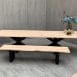 Tafelblad - Bankje Europees Noten met Boomkant - 2200 x 450 mm