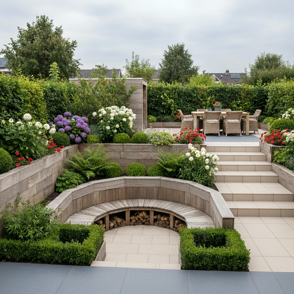 hoogteverschillen tuin