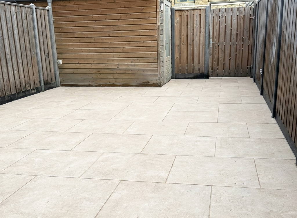 AANBIEDING- Keramische tuintegel Marmerlook - 60x60x4,8 cm - Ibiza White