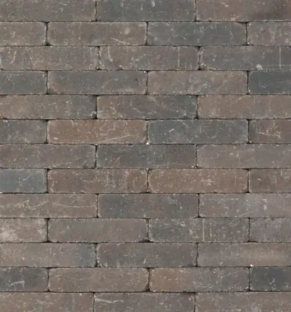 Trommelsteen 20x5x7 bruin/zwart genuanceerd Bruin