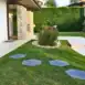 Tuinvisie keramische Staptegel Hexagons Ø60x52x2 Basalto