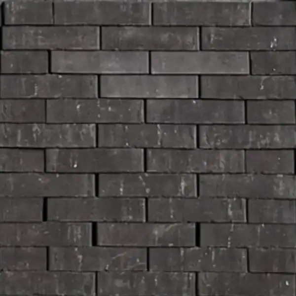 Gebakken Waalformaat Bremen - Ongetrommeld Antraciet 5 x 6 x 20 cm