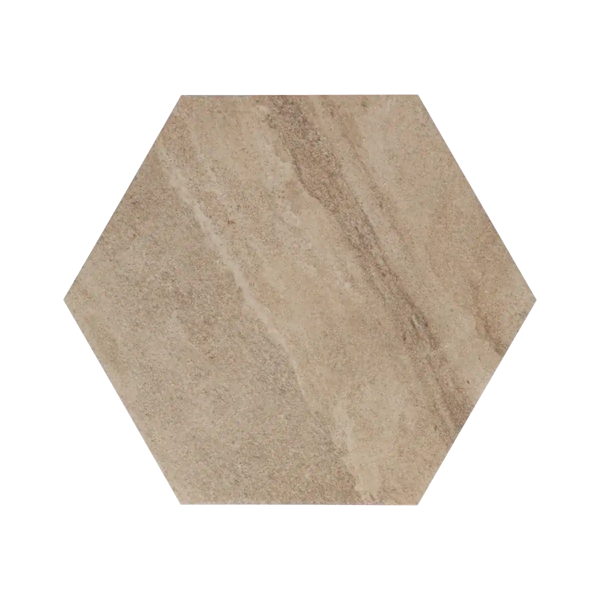 Staptegel Hexagon Cappuccino o60x52x2cm Beige 60 x 2 x 52 cm