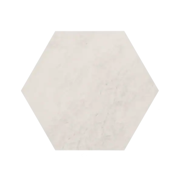 Staptegel Hexagon Quarzite Bianca o60x52x2cm Wit 60 x 2 x 52 cm