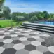 Tuinvisie keramische Staptegel Hexagons Ø60x52x2 Basalto