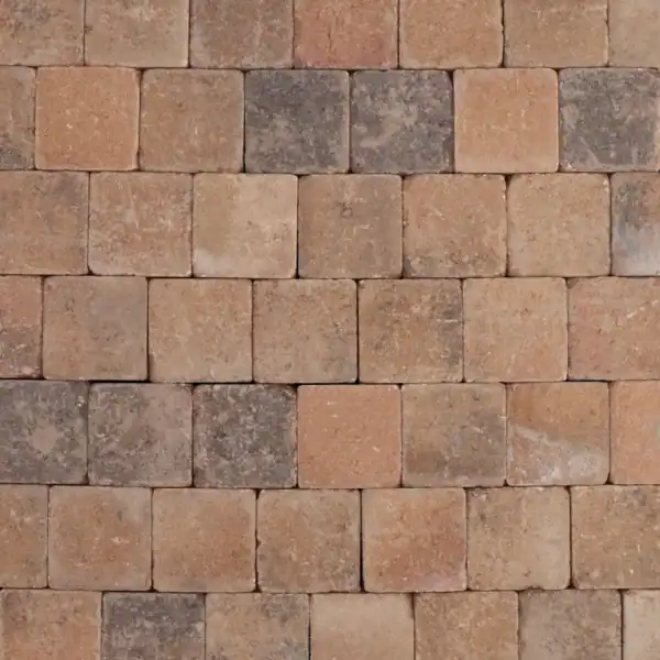 Tambour 10x10x6 oud bont Bruin