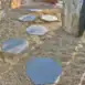 Tuinvisie keramische Staptegel Hexagons Ø60x52x2 Basalto