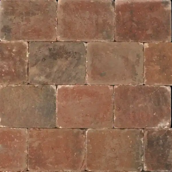 Trommelsteen 20x30x6 brons genuanceerd  20 x 6 x 30 cm