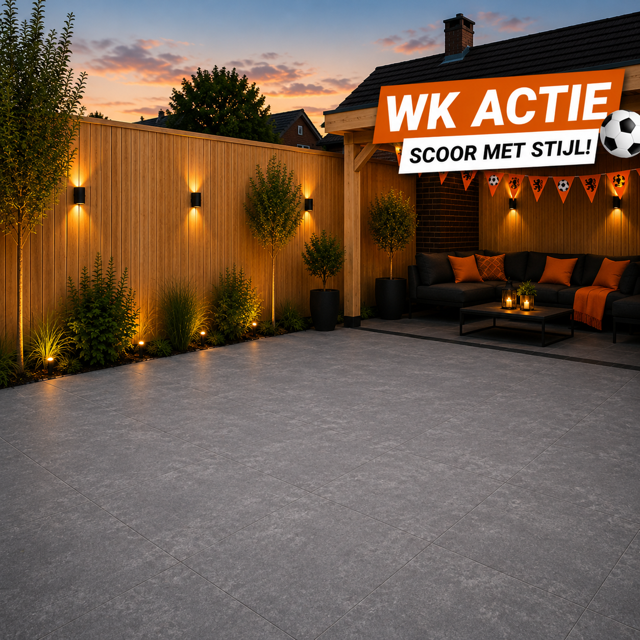 WK deal terrastegel 60x60x4 cm Brooklyn Grey