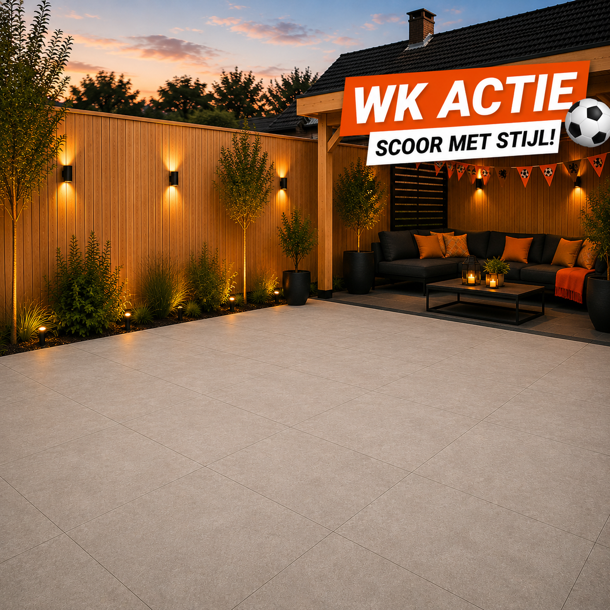 WK deal terrastegel 60x60x4 cm Nevada Sand