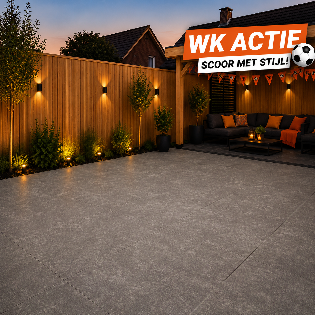 WK deal terrastegel 60x60x4 cm Silver State