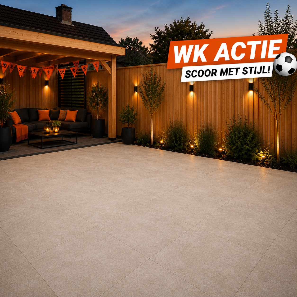 WK deal terrastegel 60x60x4 cm Texas Zand